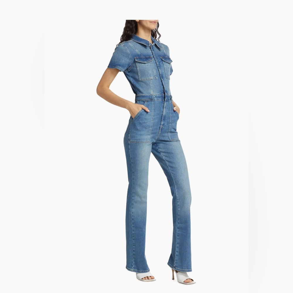 Good American Blue Denim Jumpsuit